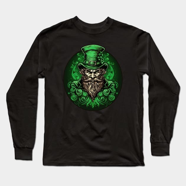 St. Patrick's Day Leprechaun Long Sleeve T-Shirt by MaxDeSanje 